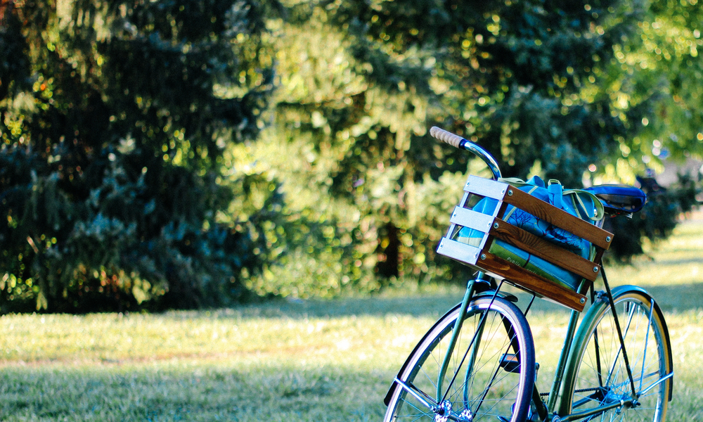 Bike with a basket on the front